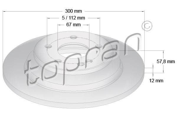 Topran 409 330 Rear brake disc, non-ventilated 409330: Buy near me at 2407.PL in Poland at an Affordable price!