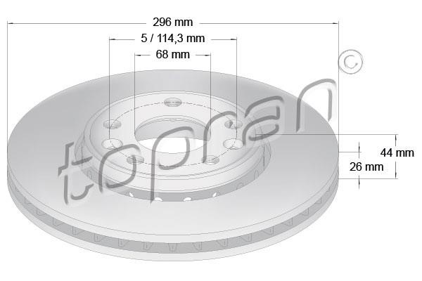 Topran 700 802 Тормозной диск передний вентилируемый 700802: Отличная цена - Купить в Польше на 2407.PL!