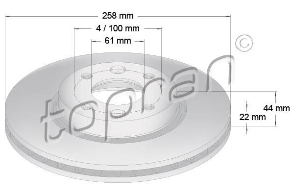 Topran 701 416 Тормозной диск передний вентилируемый 701416: Отличная цена - Купить в Польше на 2407.PL!