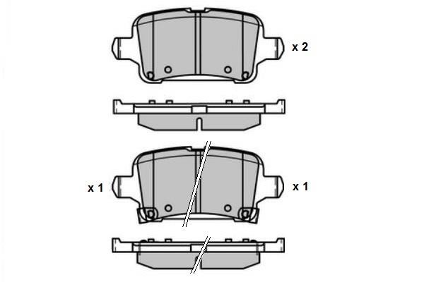 ETF 12-1686 Rear disc brake pads, set 121686: Buy near me in Poland at 2407.PL - Good price!