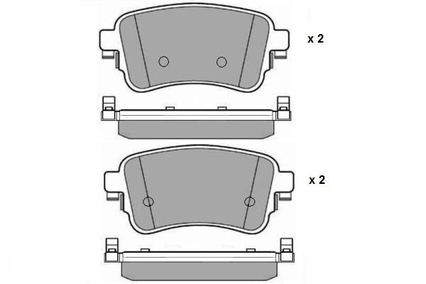 ETF 12-1700 Rear disc brake pads, set 121700: Buy near me in Poland at 2407.PL - Good price!
