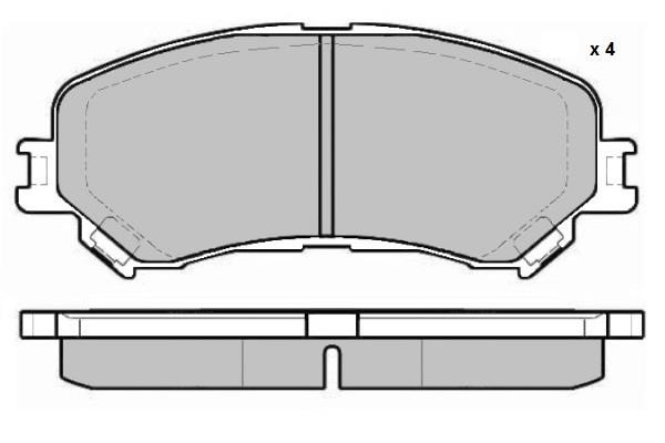 ETF 12-1688 Front disc brake pads, set 121688: Buy near me in Poland at 2407.PL - Good price!