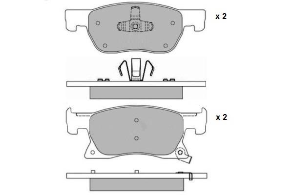 ETF 12-1685 Front disc brake pads, set 121685: Buy near me in Poland at 2407.PL - Good price!