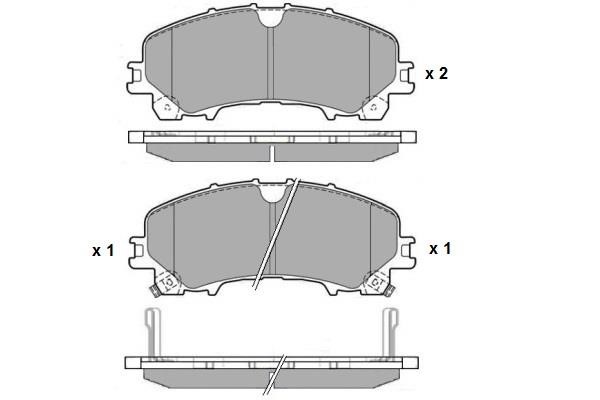 ETF 12-1697 Front disc brake pads, set 121697: Buy near me in Poland at 2407.PL - Good price!
