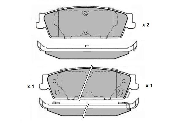 ETF 12-1671 Rear disc brake pads, set 121671: Buy near me in Poland at 2407.PL - Good price!