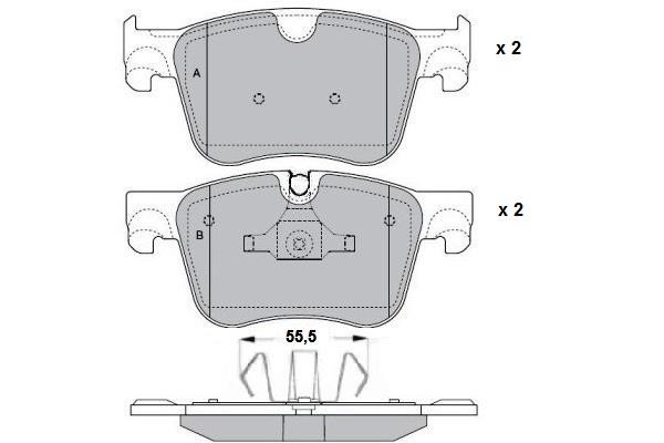 ETF 12-1703 Brake Pad Set, disc brake 121703: Buy near me in Poland at 2407.PL - Good price!