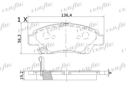 Brake Pad Set, disc brake Frig air PD19.514