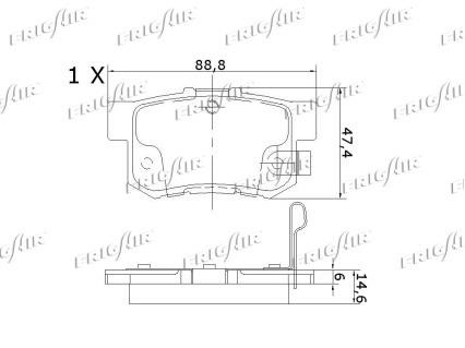 Тормозные колодки дисковые, комплект Frig air PD19.506