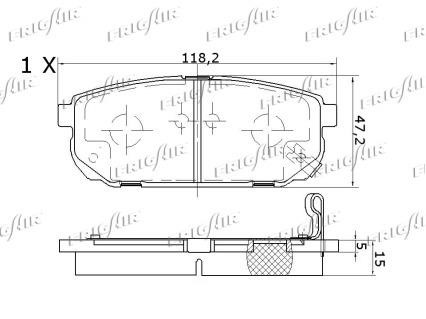 Гальмівні колодки, комплект Frig air PD33.505