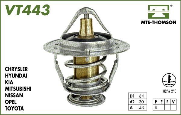 MTE-Thomson VT44382 Thermostat, coolant VT44382: Buy near me in Poland at 2407.PL - Good price!