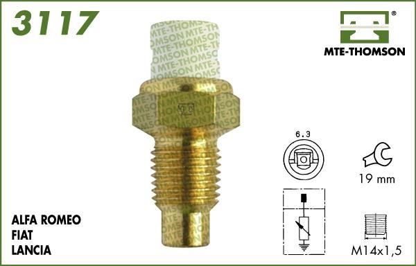MTE-Thomson 3117 Sensor, coolant temperature 3117: Buy near me in Poland at 2407.PL - Good price!
