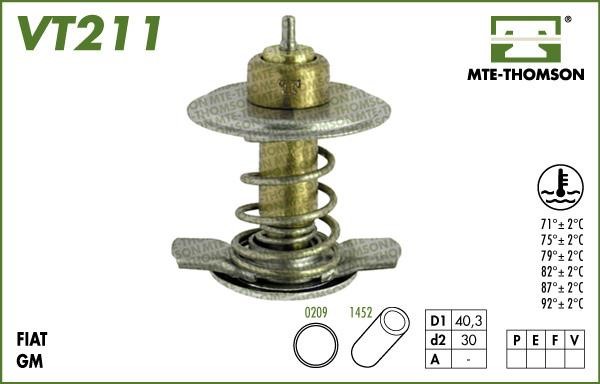 MTE-Thomson VT211.87 Термостат, охлаждающая жидкость VT21187: Отличная цена - Купить в Польше на 2407.PL!