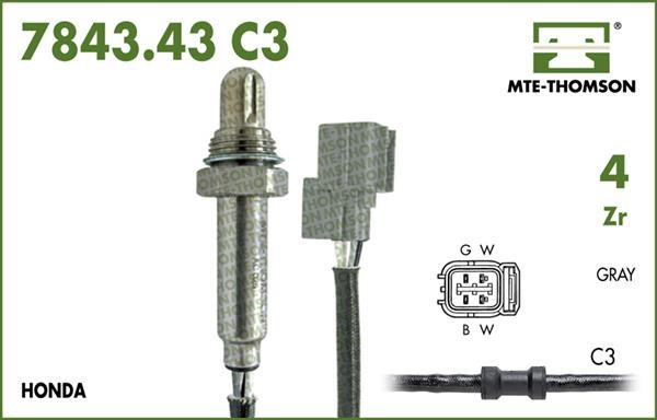 MTE-Thomson 7843.43.046C3 Lambda Sensor 784343046C3: Buy near me in Poland at 2407.PL - Good price!