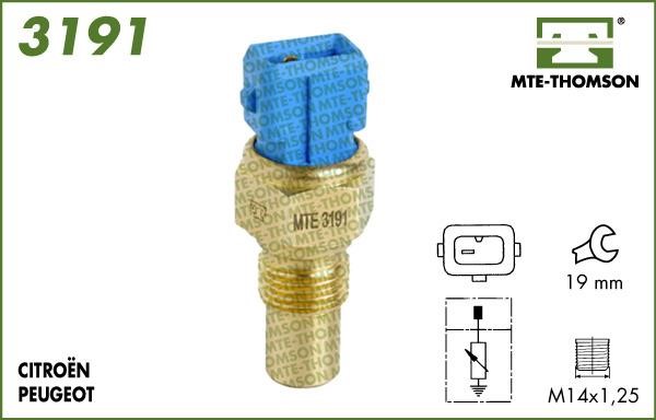 MTE-Thomson 3191 Датчик, температура охолоджувальної рідини 3191: Приваблива ціна - Купити у Польщі на 2407.PL!
