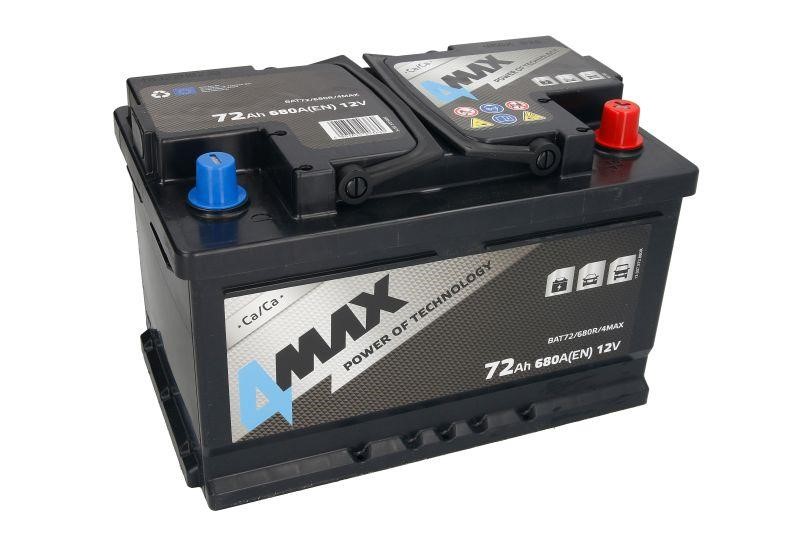 Starterbatterie 4max 12V 72Ah 680A(EN) R+ 4max BAT72&#x2F;680R&#x2F;4MAX