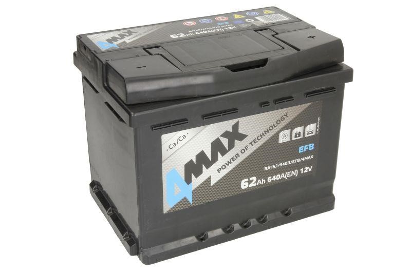 Akumulator 4max EFB 12V 62Ah 640A(EN) R+ 4max BAT62&#x2F;640R&#x2F;EFB&#x2F;4MAX