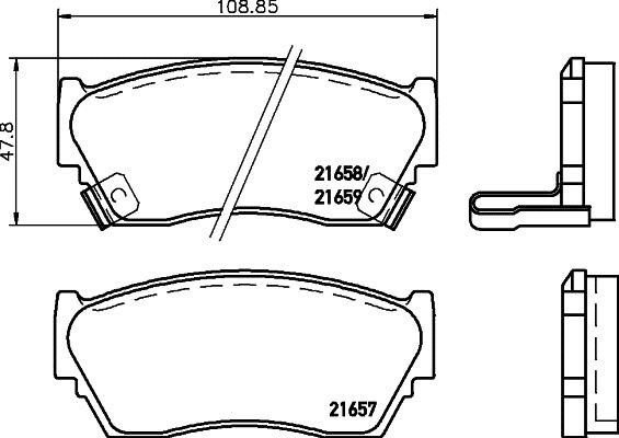 Hella 8DB 355 027-151 Гальмівні колодки, комплект 8DB355027151: Приваблива ціна - Купити у Польщі на 2407.PL!