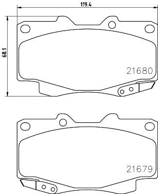 Hella 8DB 355 027-171 Brake Pad Set, disc brake 8DB355027171: Buy near me in Poland at 2407.PL - Good price!