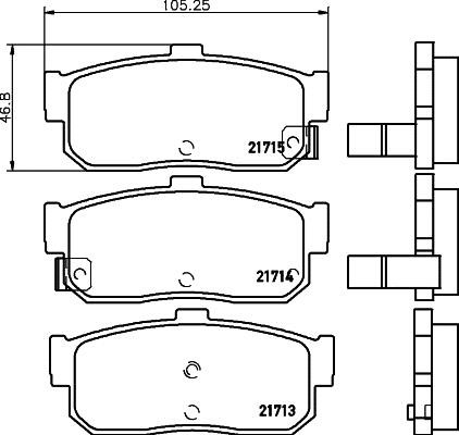 Hella 8DB 355 027-251 Гальмівні колодки, комплект 8DB355027251: Приваблива ціна - Купити у Польщі на 2407.PL!