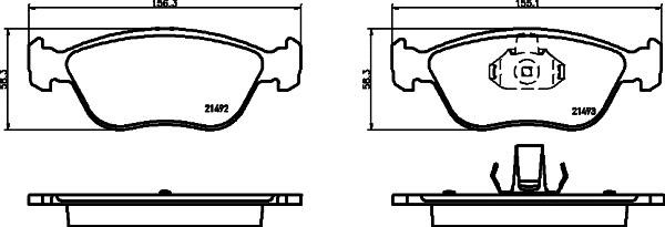 Hella 8DB 355 032-971 Тормозные колодки дисковые, комплект 8DB355032971: Отличная цена - Купить в Польше на 2407.PL!