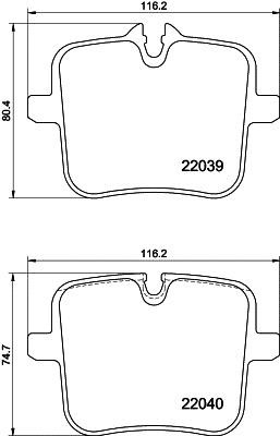 Hella 8DB 355 037-991 Гальмівні колодки, комплект 8DB355037991: Приваблива ціна - Купити у Польщі на 2407.PL!