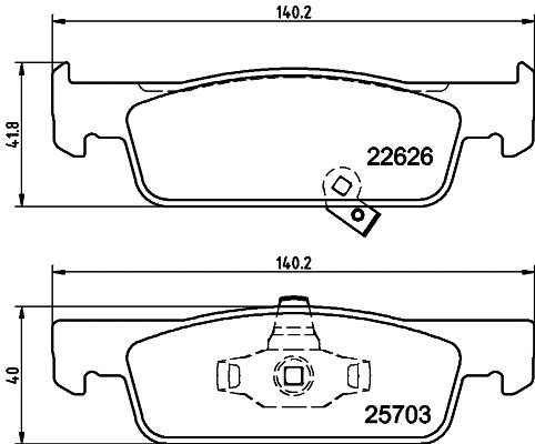 Hella 8DB 355 025-841 Klocki hamulcowe, zestaw 8DB355025841: Dobra cena w Polsce na 2407.PL - Kup Teraz!