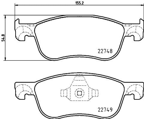 Hella 8DB 355 037-741 Гальмівні колодки, комплект 8DB355037741: Приваблива ціна - Купити у Польщі на 2407.PL!