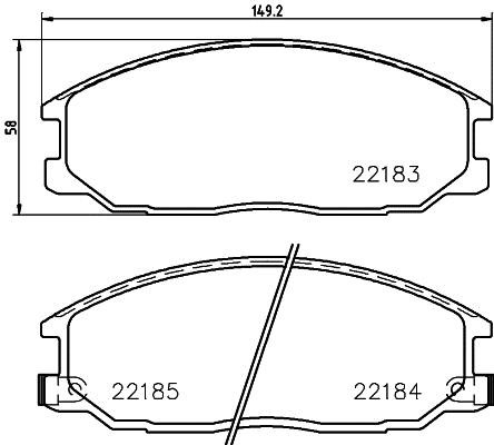 Hella 8DB 355 023-281 Тормозные колодки дисковые, комплект 8DB355023281: Купить в Польше - Отличная цена на 2407.PL!