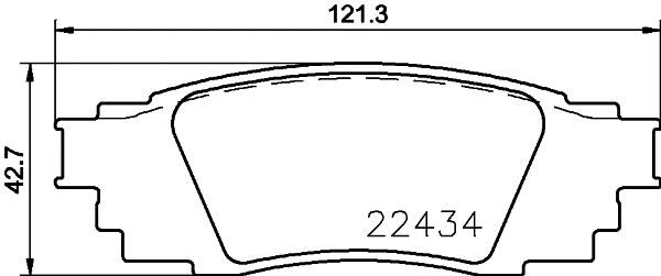 Hella 8DB 355 025-121 Brake Pad Set, disc brake 8DB355025121: Buy near me in Poland at 2407.PL - Good price!