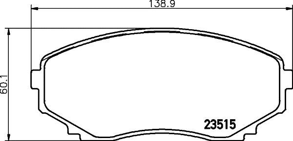 Hella 8DB 355 027-611 Тормозные колодки дисковые, комплект 8DB355027611: Отличная цена - Купить в Польше на 2407.PL!