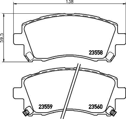 Hella 8DB 355 029-431 Brake Pad Set, disc brake 8DB355029431: Buy near me at 2407.PL in Poland at an Affordable price!