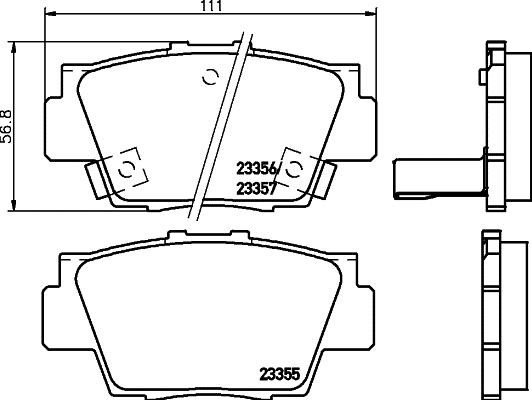 Hella 8DB 355 029-031 Brake Pad Set, disc brake 8DB355029031: Buy near me in Poland at 2407.PL - Good price!