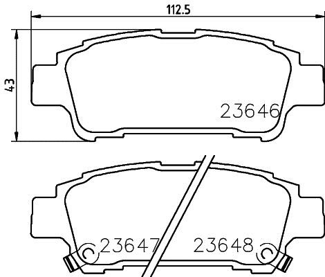 Hella 8DB 355 027-781 Гальмівні колодки, комплект 8DB355027781: Приваблива ціна - Купити у Польщі на 2407.PL!