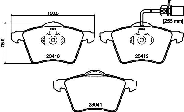 Hella 8DB 355 010-631 Гальмівні колодки, комплект 8DB355010631: Приваблива ціна - Купити у Польщі на 2407.PL!