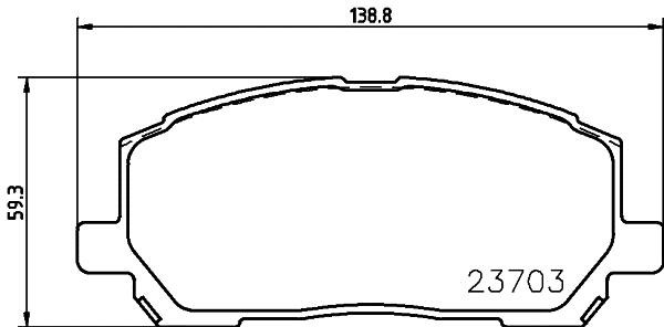 Hella 8DB 355 027-871 Brake Pad Set, disc brake 8DB355027871: Buy near me in Poland at 2407.PL - Good price!