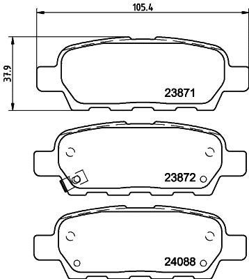 Hella 8DB 355 028-031 Brake Pad Set, disc brake 8DB355028031: Buy near me in Poland at 2407.PL - Good price!