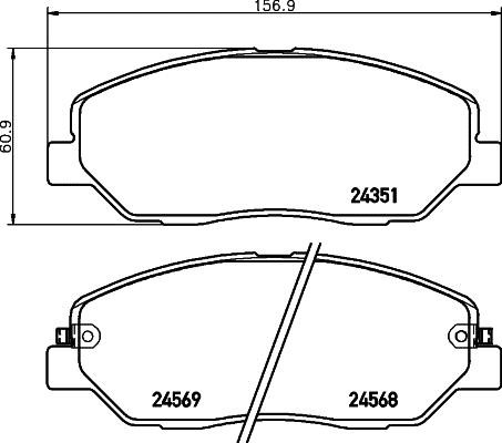 Hella 8DB 355 028-481 Brake Pad Set, disc brake 8DB355028481: Buy near me in Poland at 2407.PL - Good price!