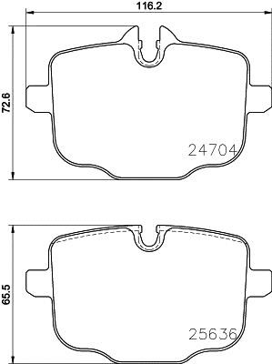 Hella 8DB 355 024-921 Brake Pad Set, disc brake 8DB355024921: Buy near me in Poland at 2407.PL - Good price!