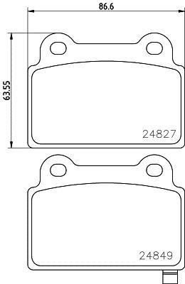 Hella 8DB 355 037-471 Гальмівні колодки, комплект 8DB355037471: Приваблива ціна - Купити у Польщі на 2407.PL!