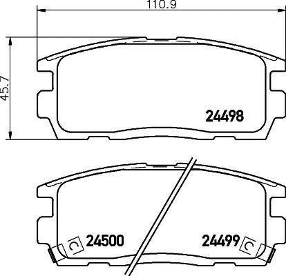 Hella 8DB 355 028-561 Scheibenbremsbeläge, Set 8DB355028561: Kaufen Sie zu einem guten Preis in Polen bei 2407.PL!