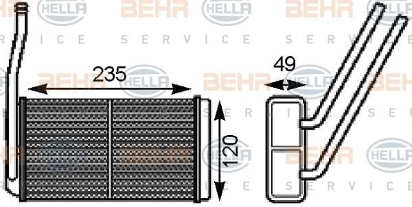 Hella 8FH 351 000-161 Радиатор отопителя салона 8FH351000161: Отличная цена - Купить в Польше на 2407.PL!
