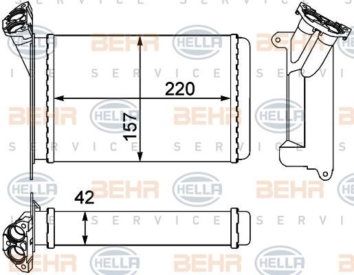 Hella 8FH 351 000-511 Wärmetauscher, innenraumheizung 8FH351000511: Kaufen Sie zu einem guten Preis in Polen bei 2407.PL!