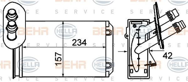 Hella 8FH 351 001-621 Радиатор отопителя салона 8FH351001621: Отличная цена - Купить в Польше на 2407.PL!