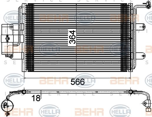 Hella 8FC 351 036-384 Радиатор кондиционера (Конденсатор) 8FC351036384: Отличная цена - Купить в Польше на 2407.PL!