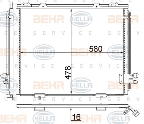 Hella 8FC 351 036-761 Радиатор кондиционера (Конденсатор) 8FC351036761: Отличная цена - Купить в Польше на 2407.PL!