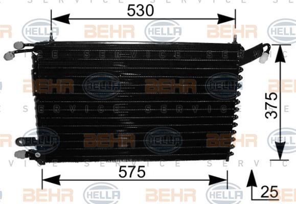 Hella 8FC 351 037-411 Радиатор кондиционера (Конденсатор) 8FC351037411: Купить в Польше - Отличная цена на 2407.PL!