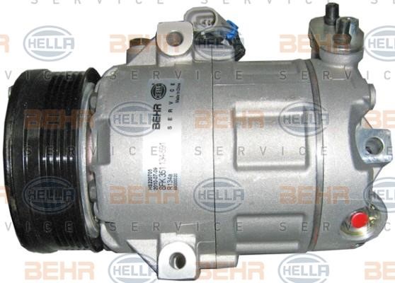 Hella 8FK 351 134-591 Compressor, air conditioning 8FK351134591: Buy near me in Poland at 2407.PL - Good price!