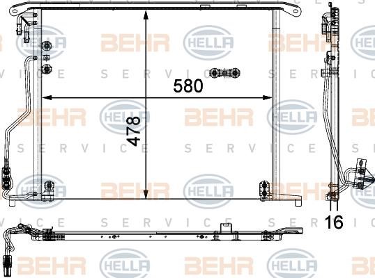 Hella 8FC 351 301-174 Радиатор кондиционера (Конденсатор) 8FC351301174: Купить в Польше - Отличная цена на 2407.PL!