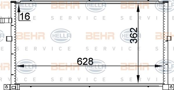 Hella 8FC 351 300-324 Радиатор кондиционера (Конденсатор) 8FC351300324: Отличная цена - Купить в Польше на 2407.PL!