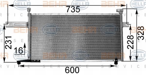 Hella 8FC 351 300-731 Радиатор кондиционера (Конденсатор) 8FC351300731: Отличная цена - Купить в Польше на 2407.PL!